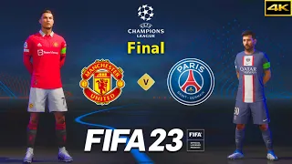 FIFA 23 - MANCHESTER UNITED vs. PSG - Ft. Ronaldo, Messi - UEFA Champions League Final - PS5™ [4K]