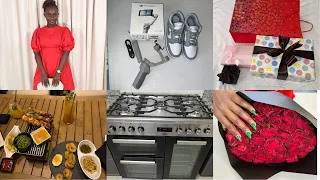 Unboxing New Cooker||Valentines Dinner||Fridge Restock||Valentines Day Gifts||Dinning Set Shopping