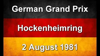 Turbos & Tantrums: 1981 German Grand Prix