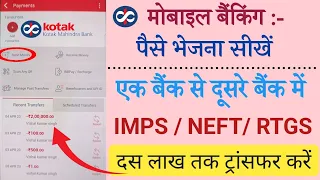 Kotak Mahindra Bank Fund Transfer IMPS, NEFT, RTGS | Kotak Bank Online Money Transfer To Other Bank