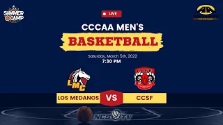 Los Medanos vs City College of San Francisco Men's Basketball LIVE 3/5/22 CCCAA Playoff