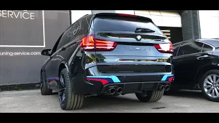 Звук выхлопа Akrapovic на BMW X5 - установка регулируемых выхлопных систем в Киеве!