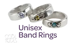 Cool Tools | Unisex Band Rings with Sterling Silver Clay by Karen Trexler