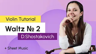 Waltz 2 Shostakovich Violin Lesson | Sheet Music | Violin Tutorial
