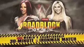 WWE Roadblock 2016: Sasha Banks vs Charlotte Flair (Iron Man Match) Official Match Card