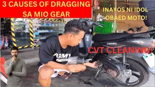 CAUSES OF DRAGGING | MIO GEAR | CVT CLEANING | OBAED MOTO | GEAR MOTO