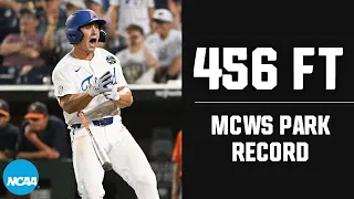 Wyatt Langford hits longest HR in Men's College World Series park history