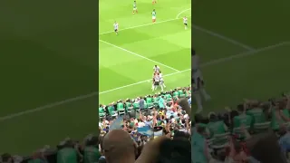 Messi scores against Mexico , and his fathers reaction after goal . WC2022 Qatar .