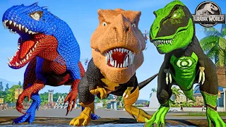 New! GREEN LANTERN vs. BLACK ADAM, SPIDER-MAN & BATMAN |Pro 4 Superhero Team Dinosaurs in Battle|