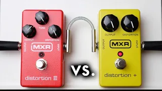 MXR Distortion + vs. MXR Distortion III