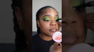 Green cut crease | LQLOVE #makeup #cutcrease