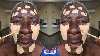 Bomb 💣😳 👆 Unbelievable 75 Years Old Grandma 😍 Bridal Makeup And Gele Transformation💄