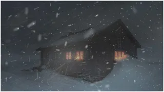Intense Blizzard strikes a Lonely Log Cabin