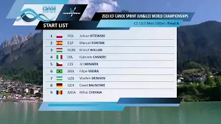 Men C1 U23 500m Final A / 2023 ICF Canoe-Kayak Sprint Junior & U23 World Championships Auronzo Italy