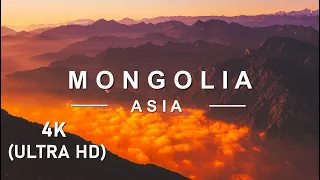 FLYING OVER MONGOLIA (4K UHD) - Relaxing Music With Beautiful Nature Videos - 4K ULTRA HD