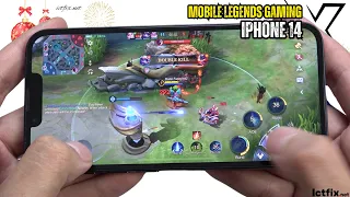 iPhone 14 Mobile Legends Gaming test Update 2024 | Apple A15 Bionic