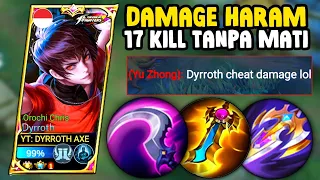 Damage Haram, 17 Kill Tanpa Mati!! Build Dyrroth Tersakit 2023 - Item Dyrroth Tersakit 2023