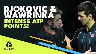 14 INTENSE & BRILLIANT Novak Djokovic vs Stan Wawrinka ATP Points! 😰