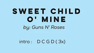 Sweet Child O' Mine - lyrics with chords