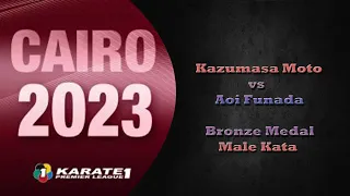 Kazumasa Moto vs Aoi Funada | Bronze Medal Male Kata | Cairo 2023