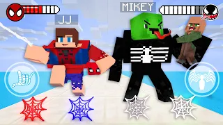 JJ vs Mikey SPIDER-MAN MUTANT vs VENOM MUTANT Battle Game SuperHero - Maizen Minecraft Animation