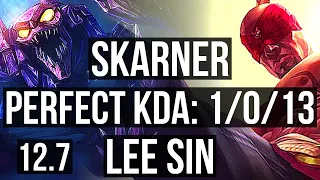 SKARNER vs LEE (JNG) | Rank 1 Skarner, 1/0/13, 68% winrate, 1.2M mastery | JP Grandmaster | 12.7