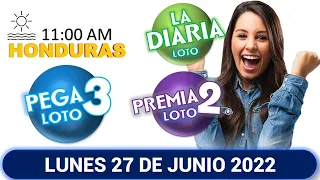 Sorteo 11 AM Resultado Loto Honduras, La Diaria, Pega 3, Premia 2, LUNES 27 DE JUNIO 2022