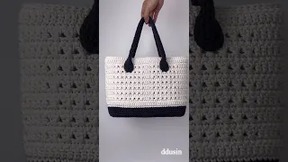 고급진 코바늘 에밀리 숄더백 쇼퍼백 토트백 뜨개질 가방! Crochet Emily Shoulder Tote Bag!