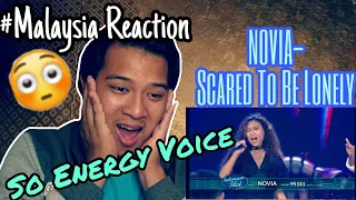 NOVIA - SCARED TO BE LONELY (martin Garrix ft.  Dua lipat) SPEKTA SHOW TOP 12 | Malaysia Reaction