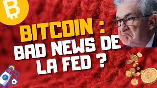 BITCOIN : MAUVAISE NOUVELLE : DISCOURS TRES SEVERE DE POWELL ?