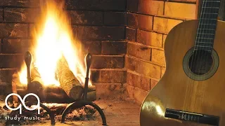Post Rock Guitar & Fireplace Sounds • Focus Music for Studying & Deep Concentration