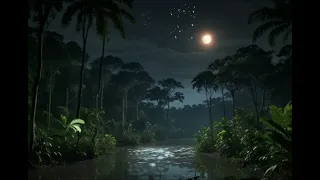 The Jungle At Night | 4K Ambience For Sleeping, Studying Or Relaxing