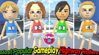 Highway Rollers Showdown: Elas, Giulia, Akira and Matt | Wii Party U With Alexgaming