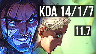 SYLAS vs CAMILLE (TOP) | 14/1/7, 7 solo kills, Legendary, 500+ games | EUW Master | v11.7