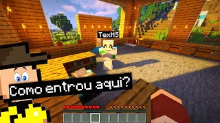 ENTREI NO MINECRAFT ZERO MORTES DO TEXHS E VI ELE GRAVANDO!