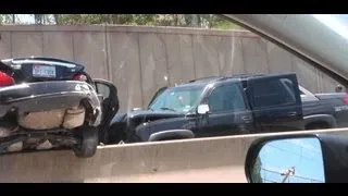 Pile Up on  I-45 and Downtown Houston