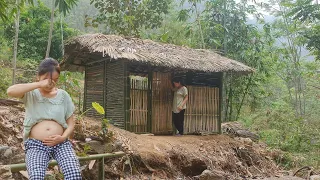 Pregnant mother 6 months and 3 days to finish fencing the house and making windows