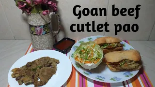 Goan beef cutlet pao | street food recipe| how to make goan beef cutlet |Home made bites|