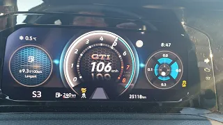 VW Golf GTI 2022 245hp Acceleration 0-150 kmh / 0-100 mph. Launch Control
