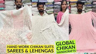 Buy Pure Hand Work Chikankari Kurti, Saree Viscose Georgette Lehenga, Kurti & Saree With Mukesh Work