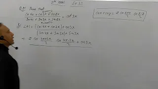 11th.. Ex 3.3.. Q 21.. Prove that: cos 4x + cos 3x + cos 2x / sin 4x + sin 3x + sin 2x = cot 3x