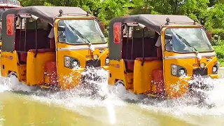 Tuk Tuk "Autorickshaw 3 Wheeler" Stunts in FLOOD | Auto Videos | Crazy AutoWala