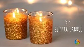 DIY Glitter Candle | Homemade Candles | Diwali Gift Ideas