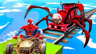 HOMEM ARANHA CORRIDA NO DESAFIO DO CHOCHO CHARLES NO GTA 5 !!!