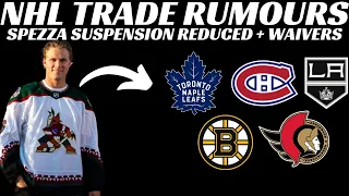 NHL Trade Rumours - Leafs, Sens, Kings interested in Chychrun? Spezza Suspension Reduced + More