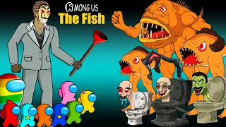 어몽어스 VS THE FISH and THE MASKMAN  MONSTER | FUNNY AMONG US ANIMATION