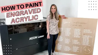 How To Paint Engraved Acrylic