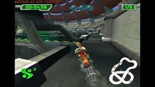 Jak II drive the racing zoomer off the track