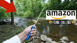 Fishing with the TINIEST Rod on Amazon!! (Surprise Catch!)