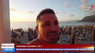 Bagnara Calabra: operatori balneari in paese soddisfatti per l'andamento della stagione estiva.
